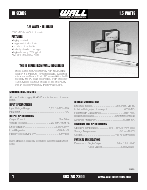 IBD512-DIL Datasheet PDF Wall Industries,Inc.