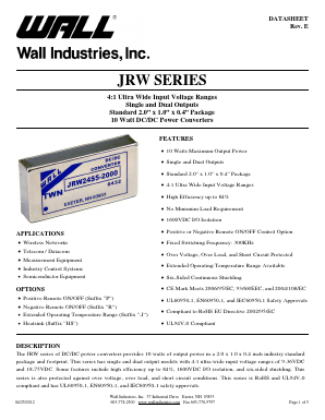 JRW24S5-2000 Datasheet PDF Wall Industries,Inc.