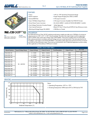 PSIUU100-108 Datasheet PDF Wall Industries,Inc.