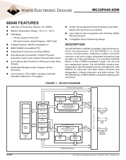 WC32P040-33P4M Datasheet PDF White Electronic Designs Corporation
