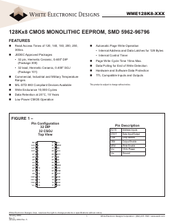 WME128K8-250CI Datasheet PDF White Electronic Designs Corporation