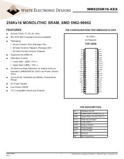 5962-9690202HMX Datasheet PDF White Electronic Designs Corporation