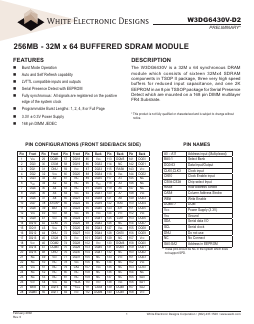 W3DG6430V-D2 Datasheet PDF White Electronic Designs Corporation
