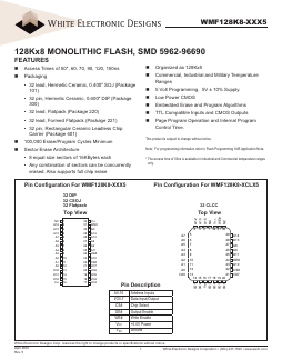 WMF128K8-50CC5 Datasheet PDF White Electronic Designs Corporation