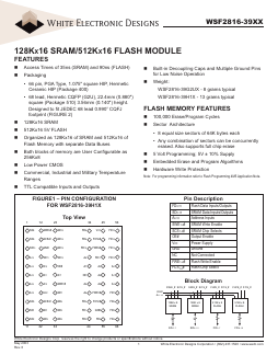 WSF2816-39G2UX Datasheet PDF White Electronic Designs Corporation