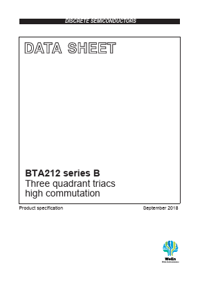 BTA212-600B Datasheet PDF WeEn Semiconductors