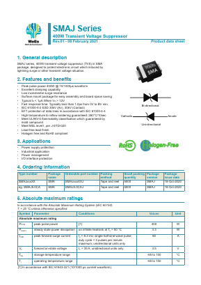 SMAJ Datasheet PDF WeEn Semiconductors