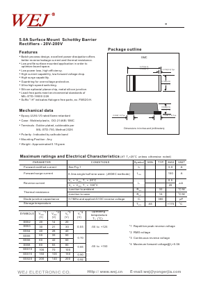 SS510-H Datasheet PDF WEJ ELECTRONIC CO.