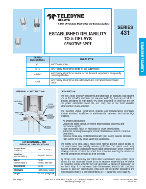 431-5 Datasheet PDF Willow Technologies Ltd