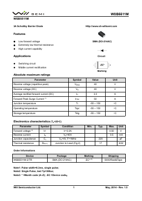 WSB5511M-2/TR Datasheet PDF Will Semiconductor Ltd.