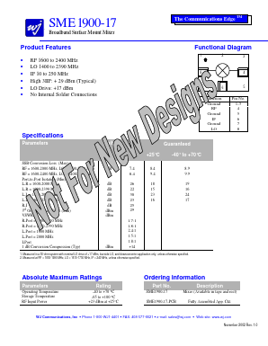 SME1900-17-PCB Datasheet PDF WJ Communications => Triquint