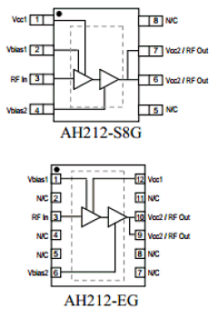 AH212-EG Datasheet PDF WJ Communications => Triquint
