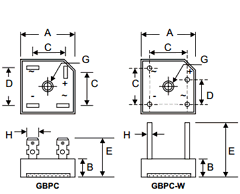 GBPC35 Datasheet PDF Won-Top Electronics