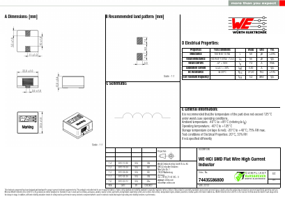 74435586800 Datasheet PDF Wurth Elektronik GmbH & Co. KG, Germany.