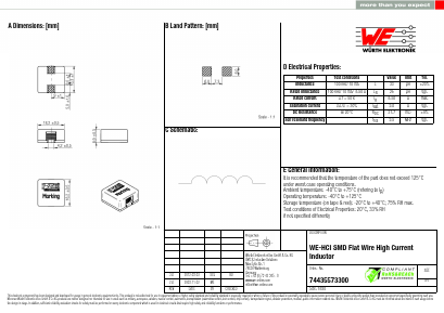 74435573300 Datasheet PDF Wurth Elektronik GmbH & Co. KG, Germany.