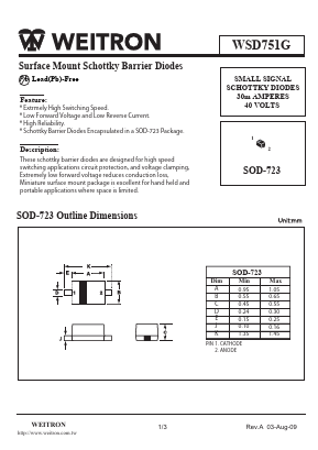 WSD751G Datasheet PDF Weitron Technology