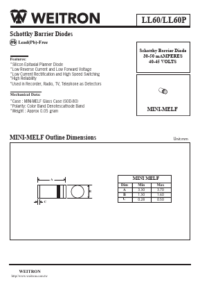 LL60P Datasheet PDF Weitron Technology
