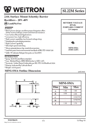 SL24M Datasheet PDF Weitron Technology