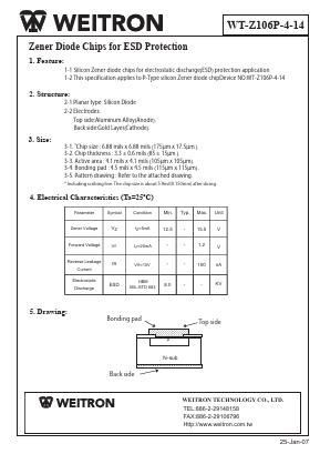 WT-Z106P-4-14 Datasheet PDF Weitron Technology