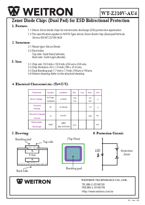 WT-Z210V-AU4 Datasheet PDF Weitron Technology