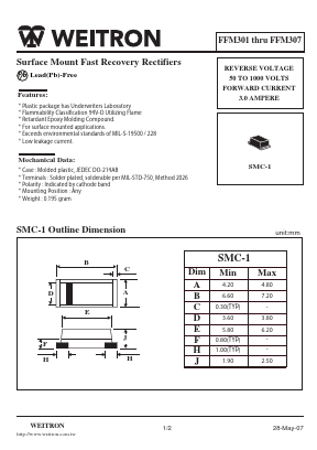 FFM303 Datasheet PDF Weitron Technology