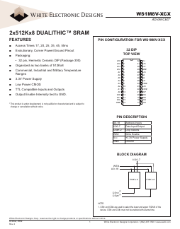 WS1M8V-25CC Datasheet PDF White Electronic Designs => Micro Semi