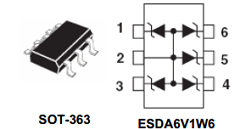 ESDA6V1W6 Datasheet PDF Willas Electronic Corp.