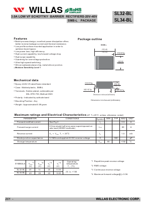 SL32-BL-TH Datasheet PDF Willas Electronic Corp.