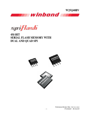 W25Q40BVUXIG Datasheet PDF Winbond