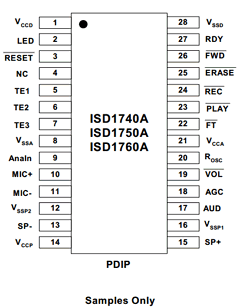 ISD1740A Datasheet PDF Winbond