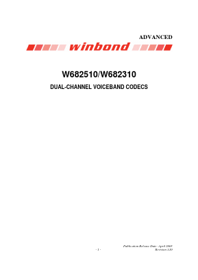 W682510 Datasheet PDF Winbond