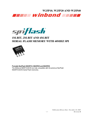 W25P40 Datasheet PDF Winbond
