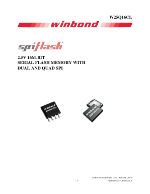 25Q16CLNIP Datasheet PDF Winbond