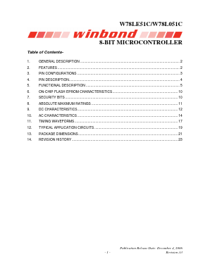W78L051C24PL Datasheet PDF Winbond