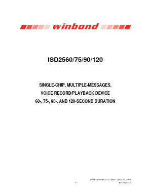 ISD25120 Datasheet PDF Winbond