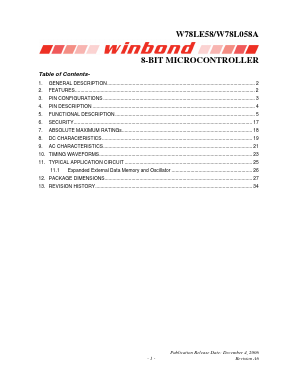 W78L058A24PL Datasheet PDF Winbond