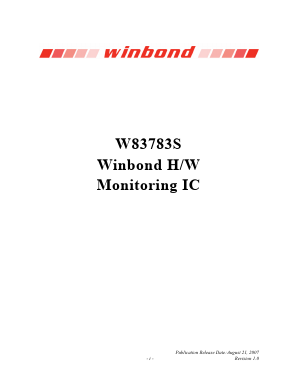 W83783S Datasheet PDF Winbond