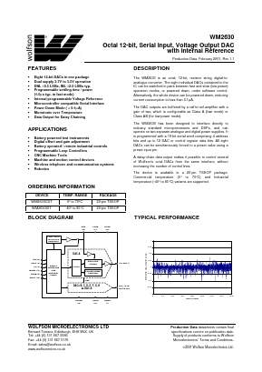 WM2630IDT Datasheet PDF Wolfson Microelectronics plc