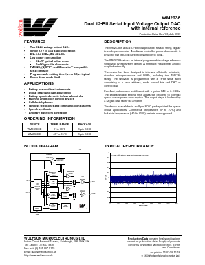 WM2638ID Datasheet PDF Wolfson Microelectronics plc