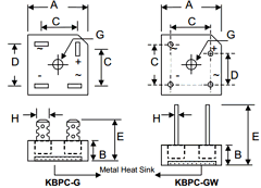 KBPC4008G Datasheet PDF Won-Top Electronics