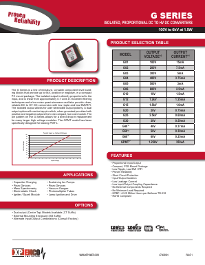 G05CT Datasheet PDF XP Power Limited