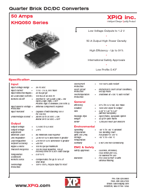 KHQ05048S2V5AL Datasheet PDF XP Power Limited