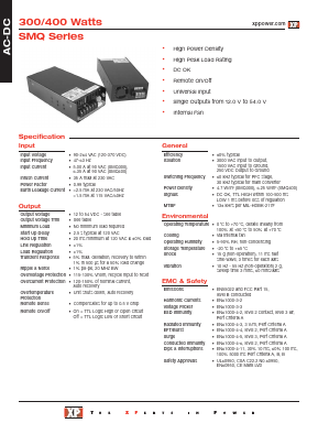SMQ300PS54-C Datasheet PDF XP Power Limited