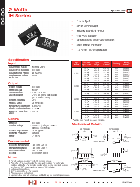 IH1203S Datasheet PDF XP Power Limited