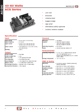 ACS60US03 Datasheet PDF XP Power Limited