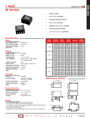IE0303H Datasheet PDF XP Power Limited
