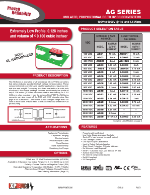 AG12N-12T Datasheet PDF XP Power Limited