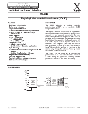 X9428WP Datasheet PDF Xicor -> Intersil