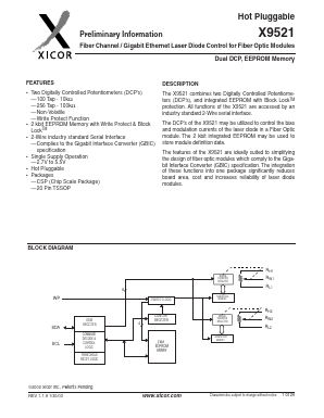X9521 Datasheet PDF Xicor -> Intersil
