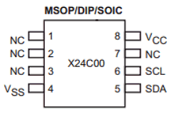 X24C00 Datasheet PDF Xicor -> Intersil